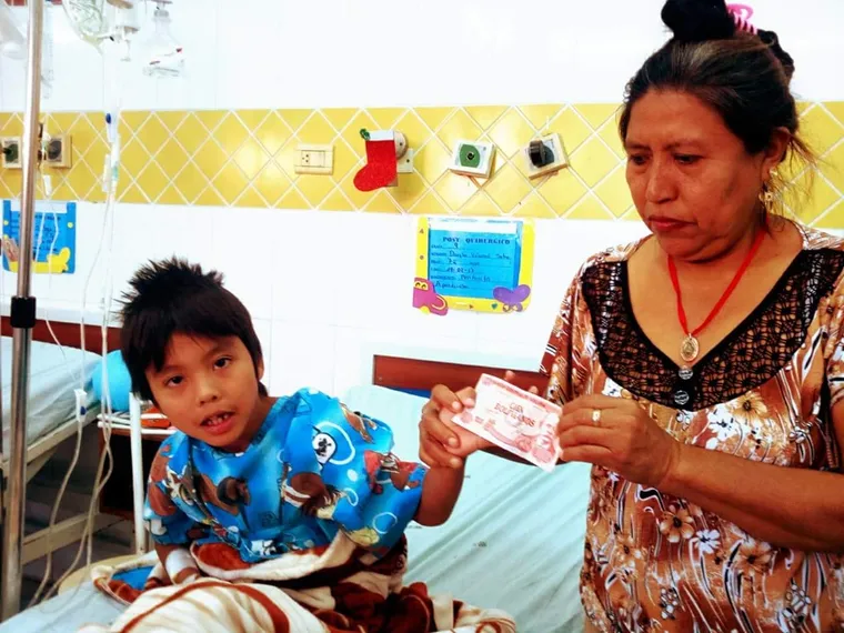 A young patient in hospital