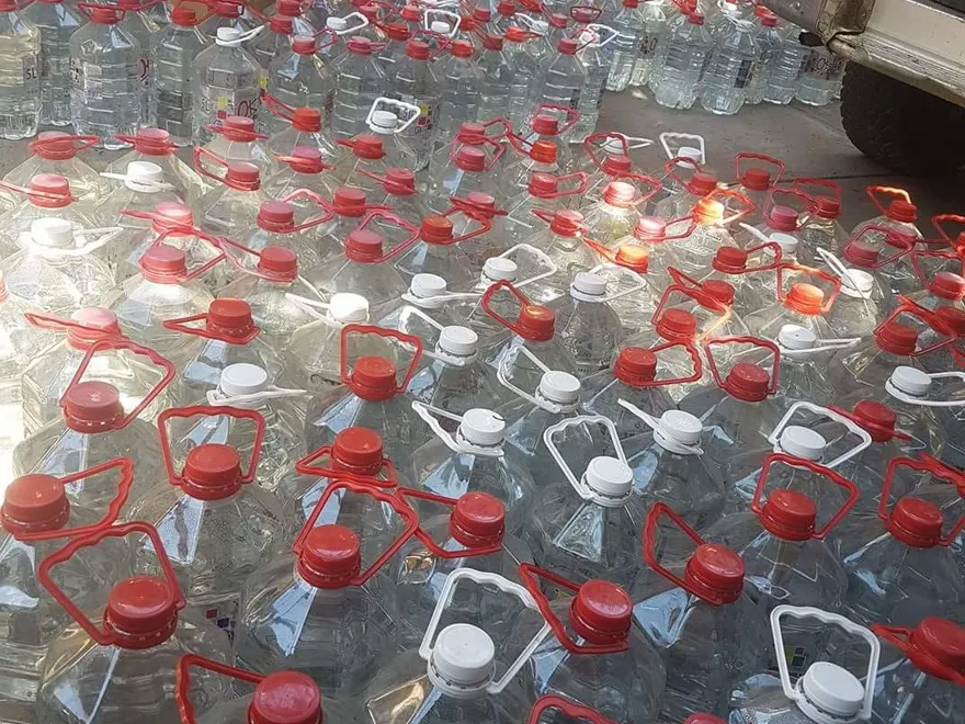 Bottled water donations